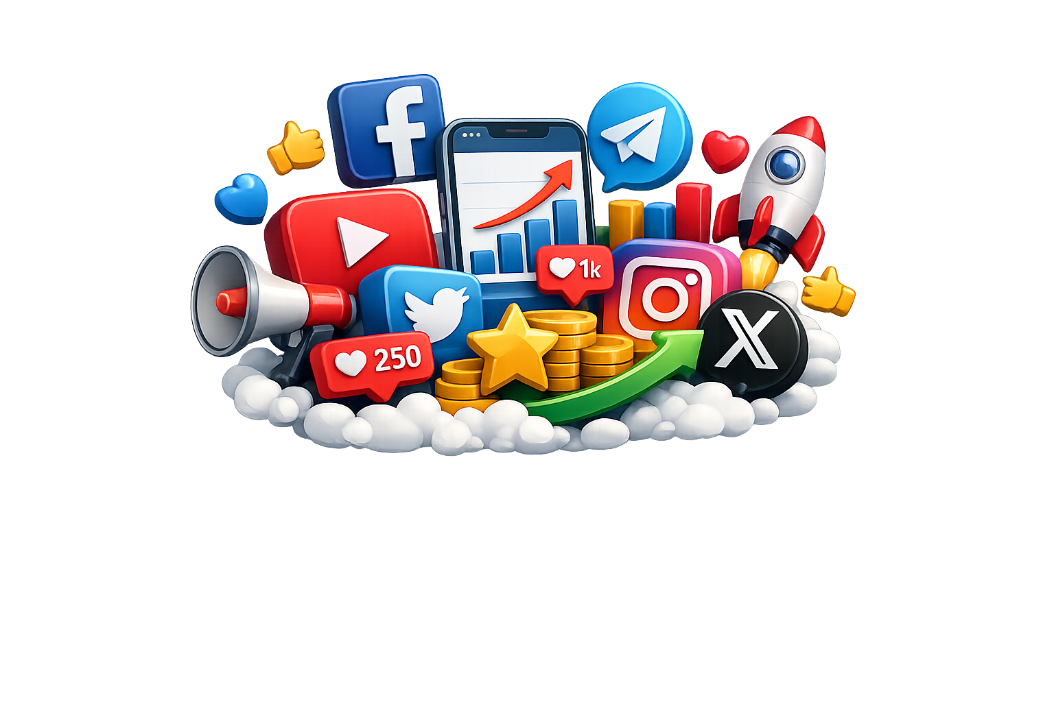 Social media marketing illustration